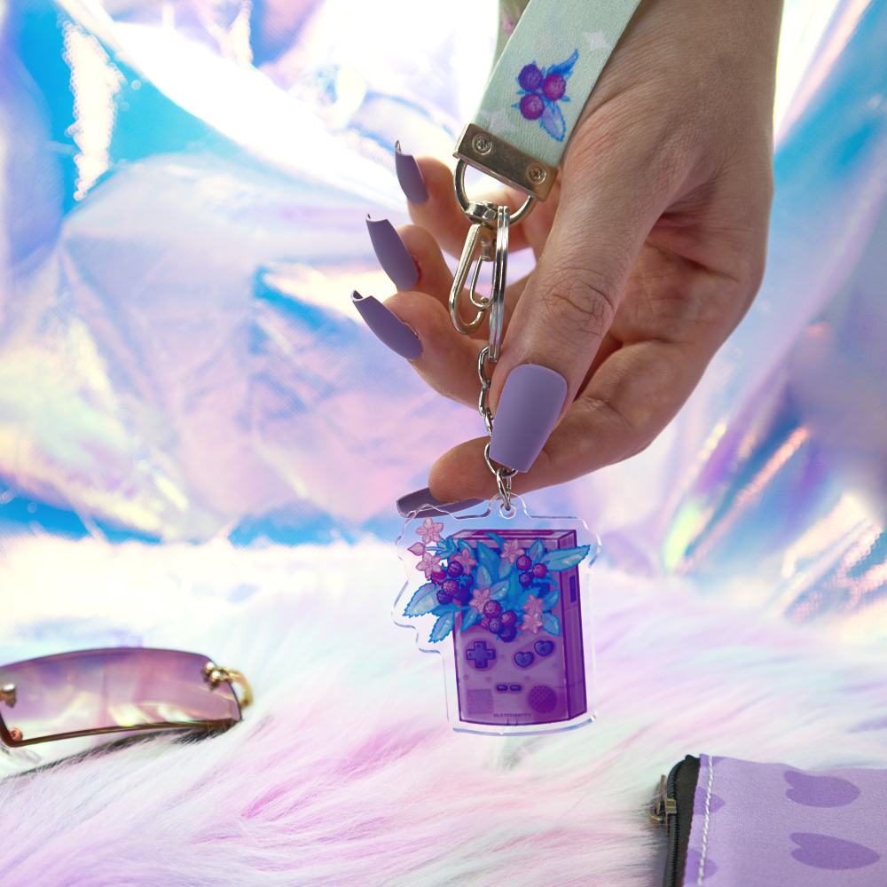 Raspberry Game Toy Wrist Keychain Lanyard