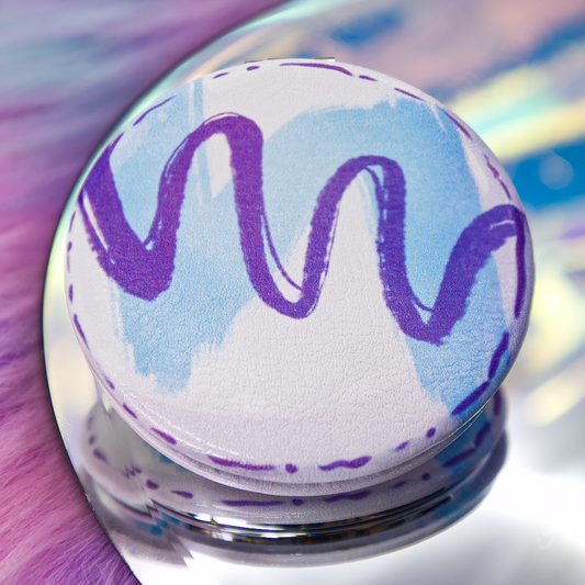 90's Swirl Macaron Compact Mirror-Accessories-GlitchBerry
