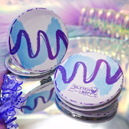 90's Swirl Macaron Compact Mirror-Accessories-GlitchBerry