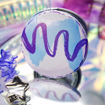 90's Swirl Macaron Compact Mirror-Accessories-GlitchBerry