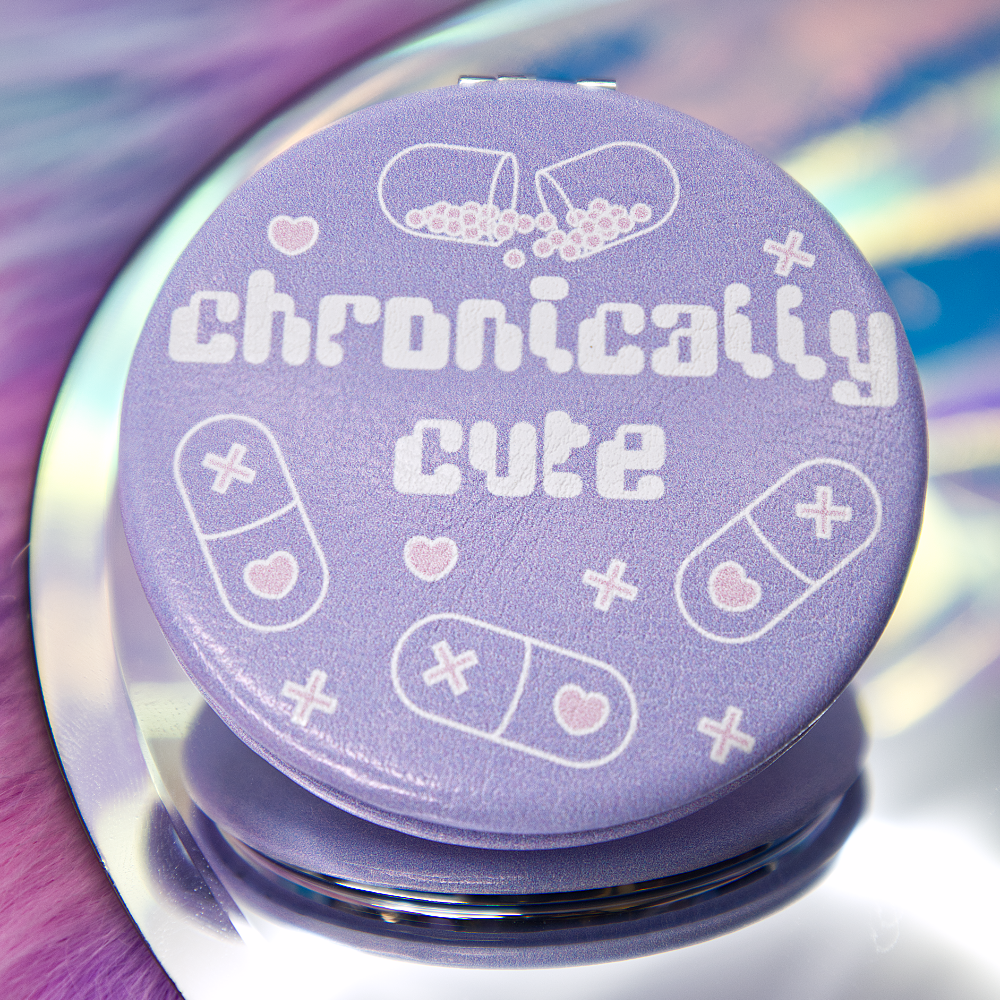 Chronically Cute Compact Mirror-Accessories-GlitchBerry