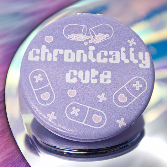 Chronically Cute Compact Mirror-Accessories-GlitchBerry