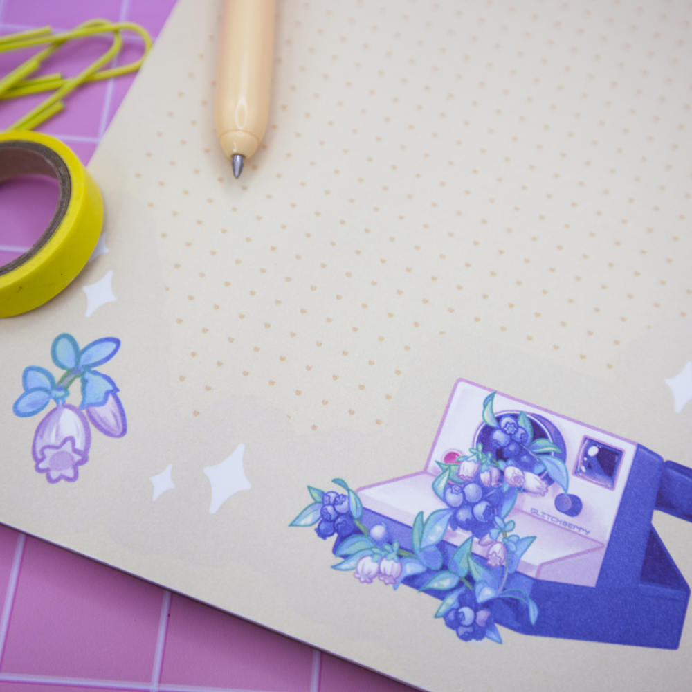 Blueberry Camera 5"x8" Notepad [Misprint Discount]