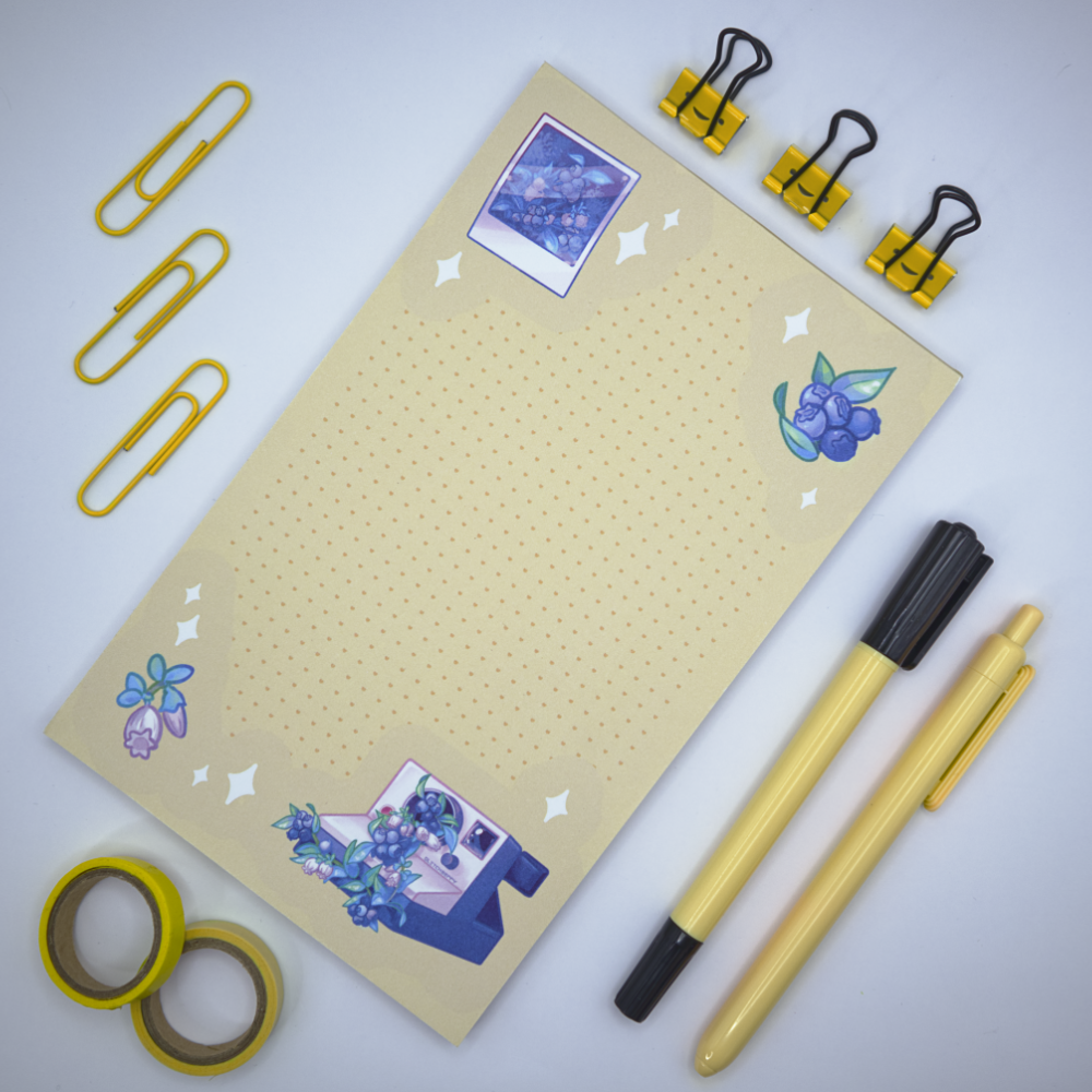 Blueberry Camera 5"x8" Notepad [Misprint Discount]