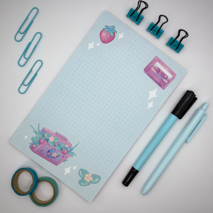 Strawberry Cassette 5"x8" Notepad