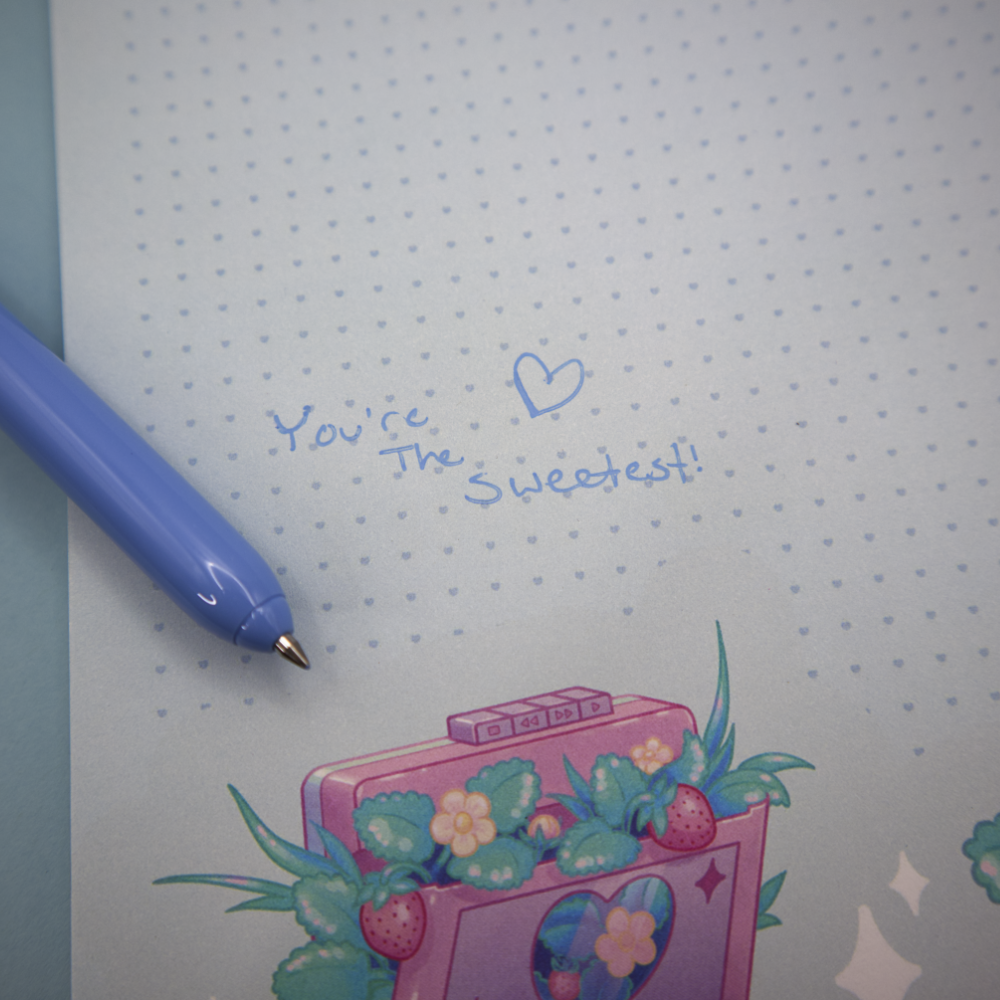 Strawberry Cassette 5"x8" Notepad