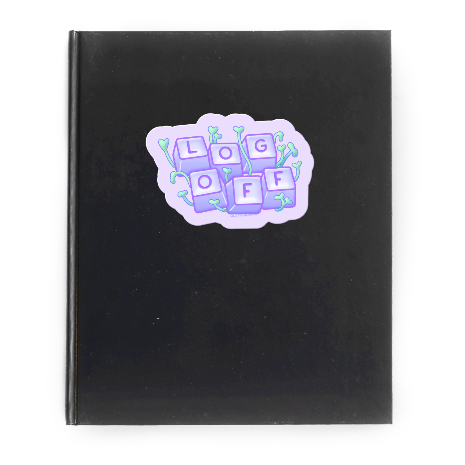 Log Off Vinyl Sticker-Stickers-GlitchBerry
