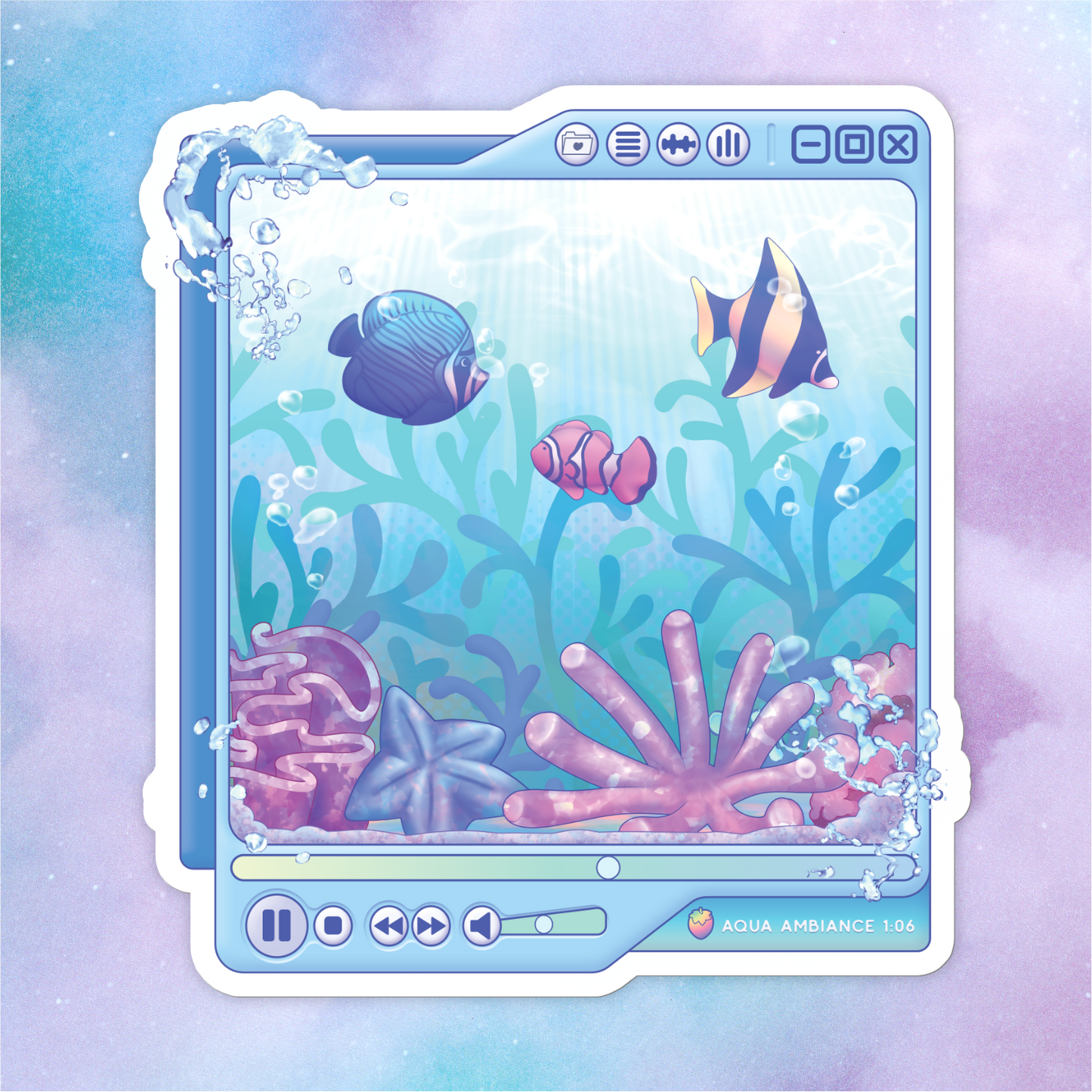 Aqua Ambiance Vinyl Sticker