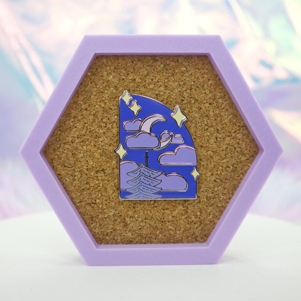 Pagoda Vaporwave Enamel Pin