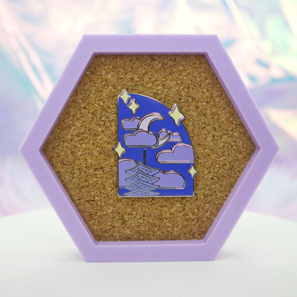 Pagoda Vaporwave Enamel Pin