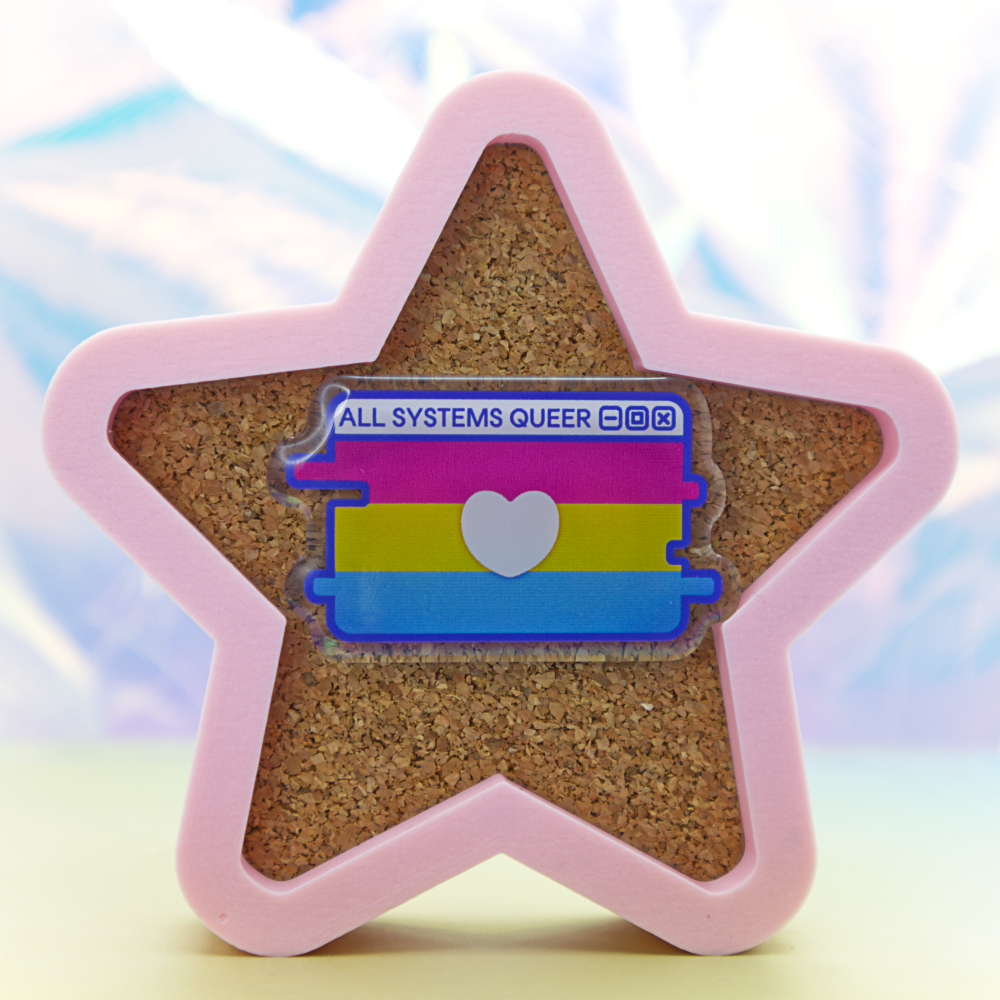 Pan Pride System Message Acrylic Pin