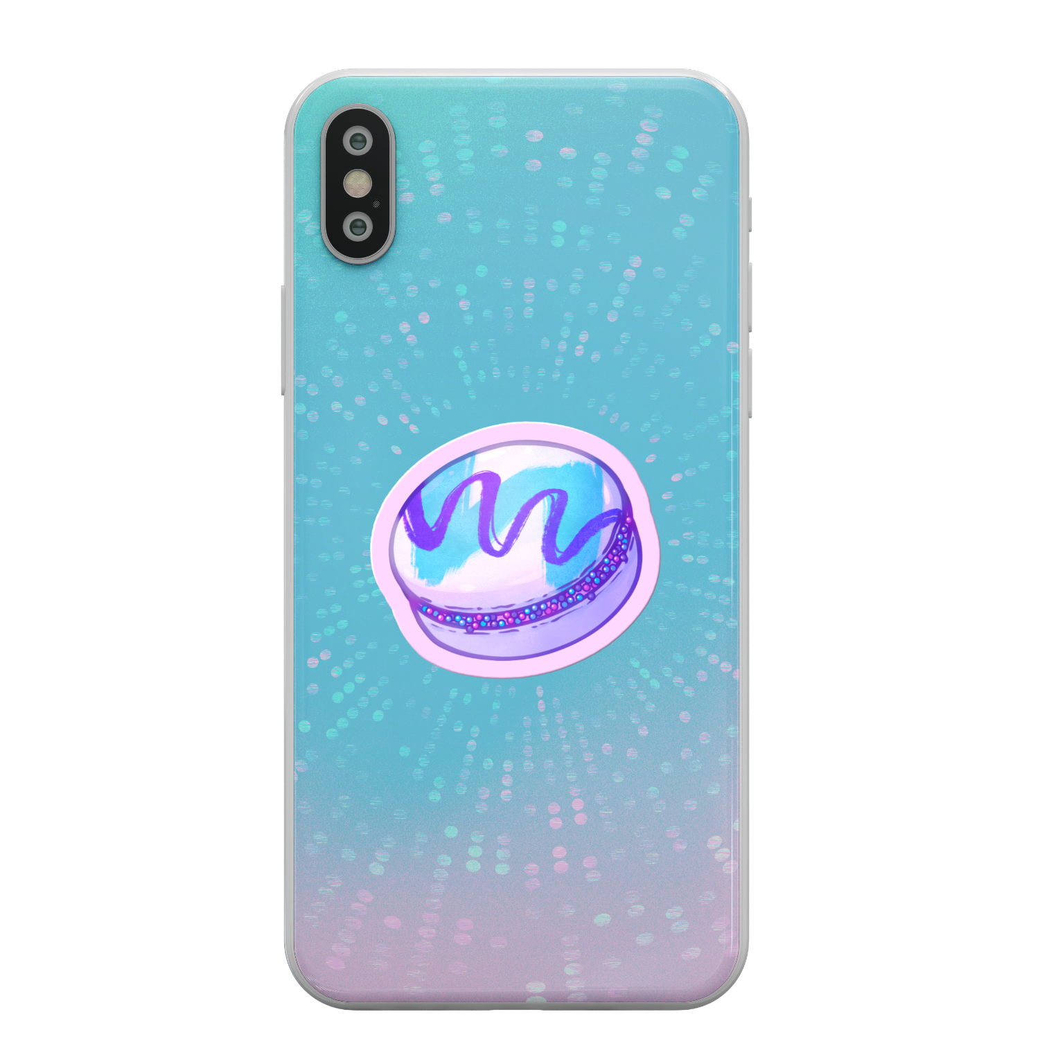 90's Swirl Macaron Vinyl Sticker-Stickers-GlitchBerry
