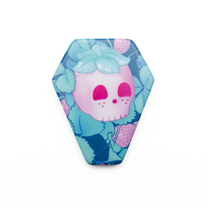 Strawberry Skull Pin-Back Button