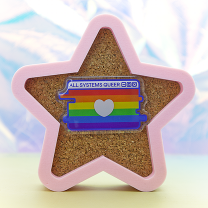 LGBT+ Pride System Message Acrylic Pin