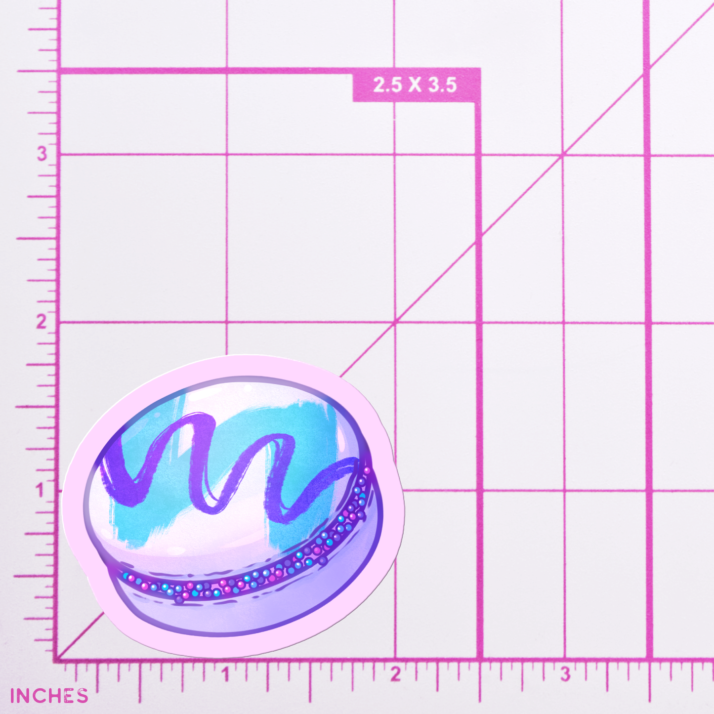 90's Swirl Macaron Vinyl Sticker-Stickers-GlitchBerry