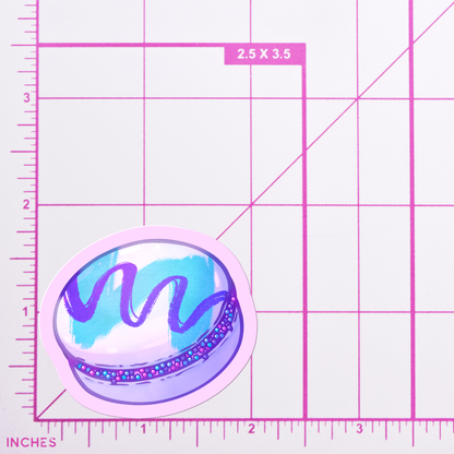 90's Swirl Macaron Vinyl Sticker-Stickers-GlitchBerry