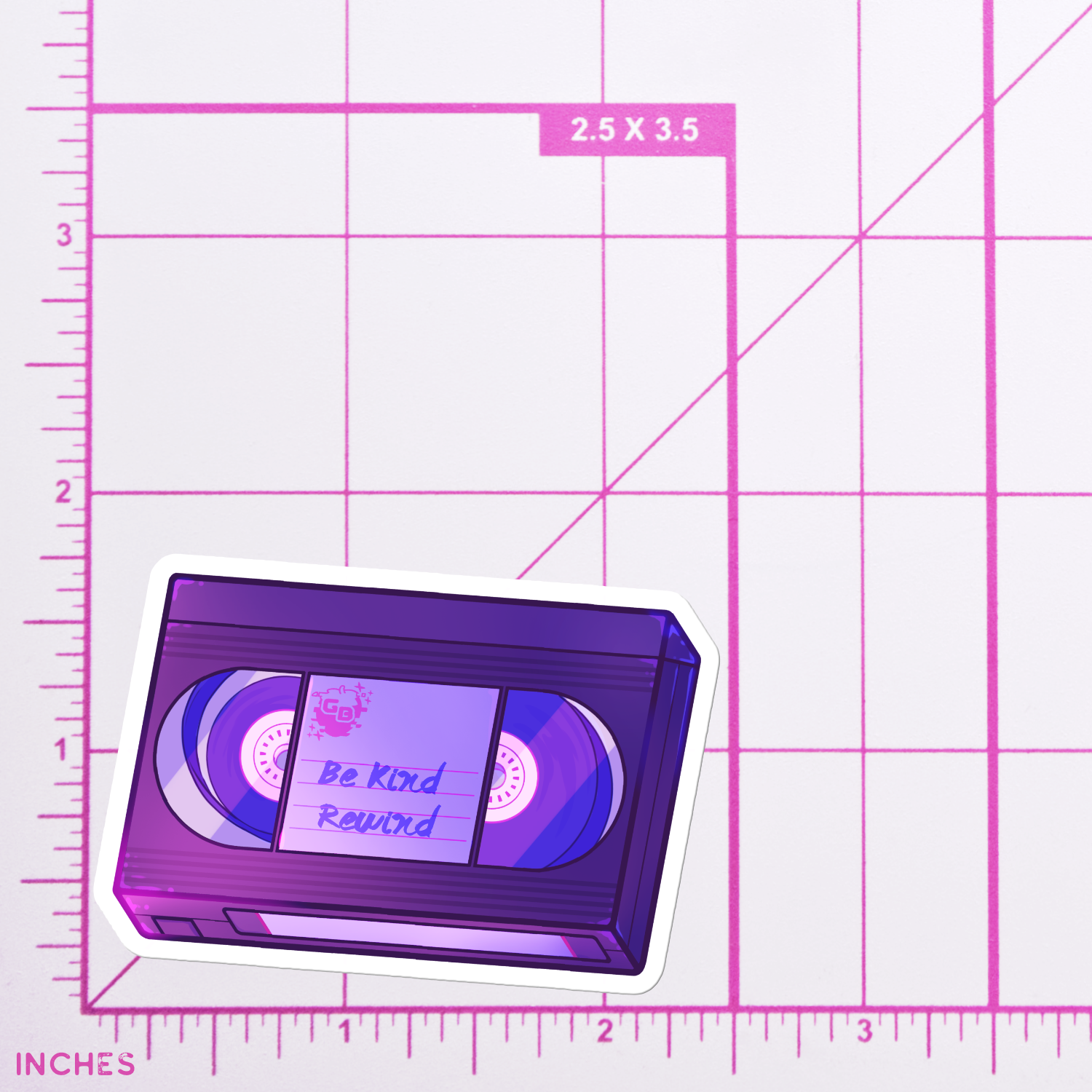 Be Kind Rewind VHS Vinyl Sticker-Stickers-GlitchBerry