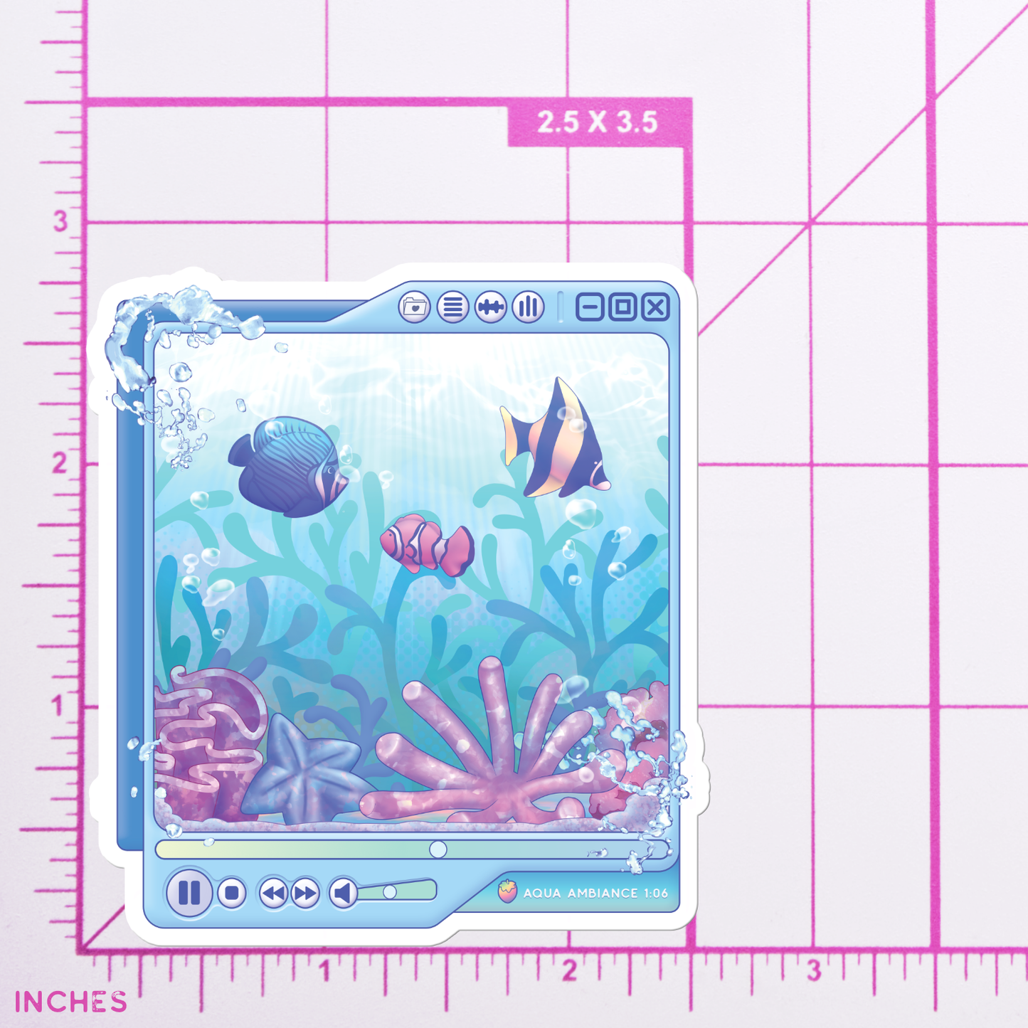 Aqua Ambiance Vinyl Sticker