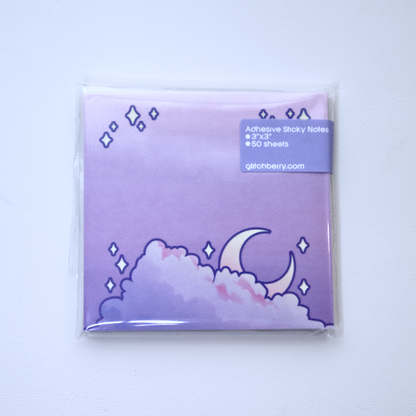 Cloudy Moon Sticky Note Pad