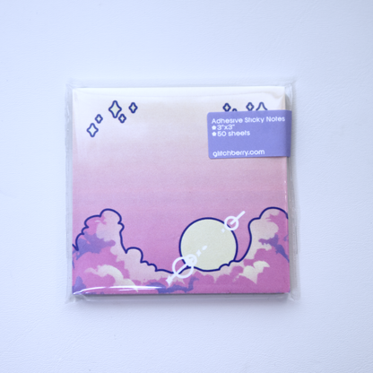 Cloudy Sun Sticky Note Pad