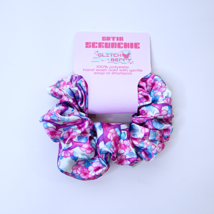 Cherry Blossom Satin Scrunchie