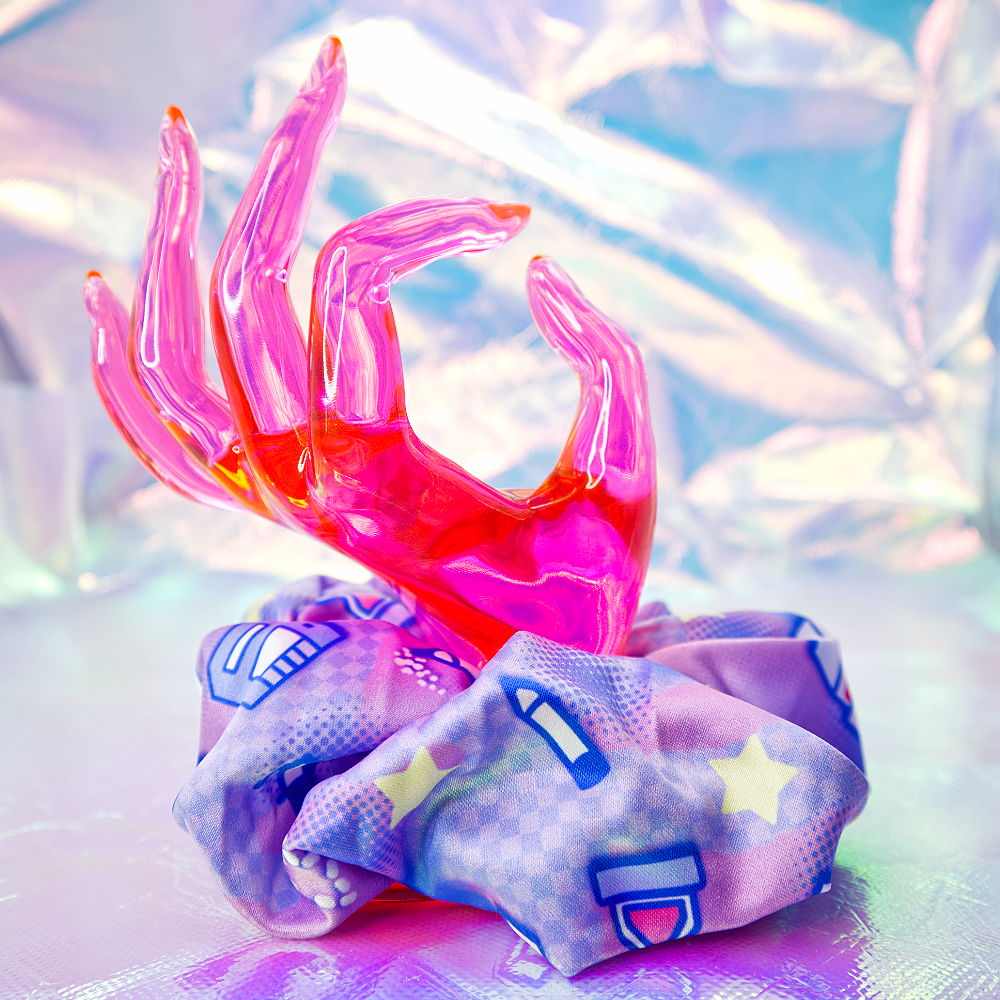 Art Tools Satin Scrunchie-Accessories-GlitchBerry