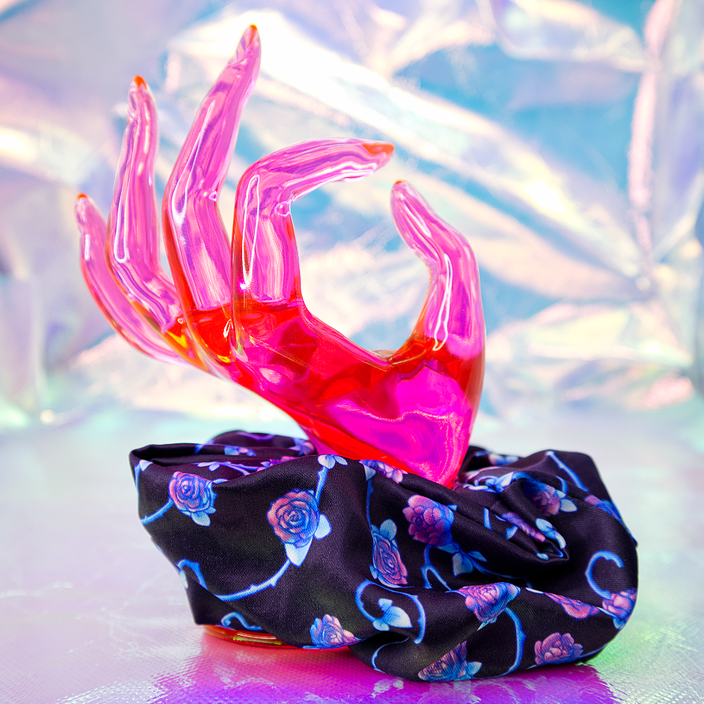 Enchanted Thorns Satin Scrunchie-Accessories-GlitchBerry