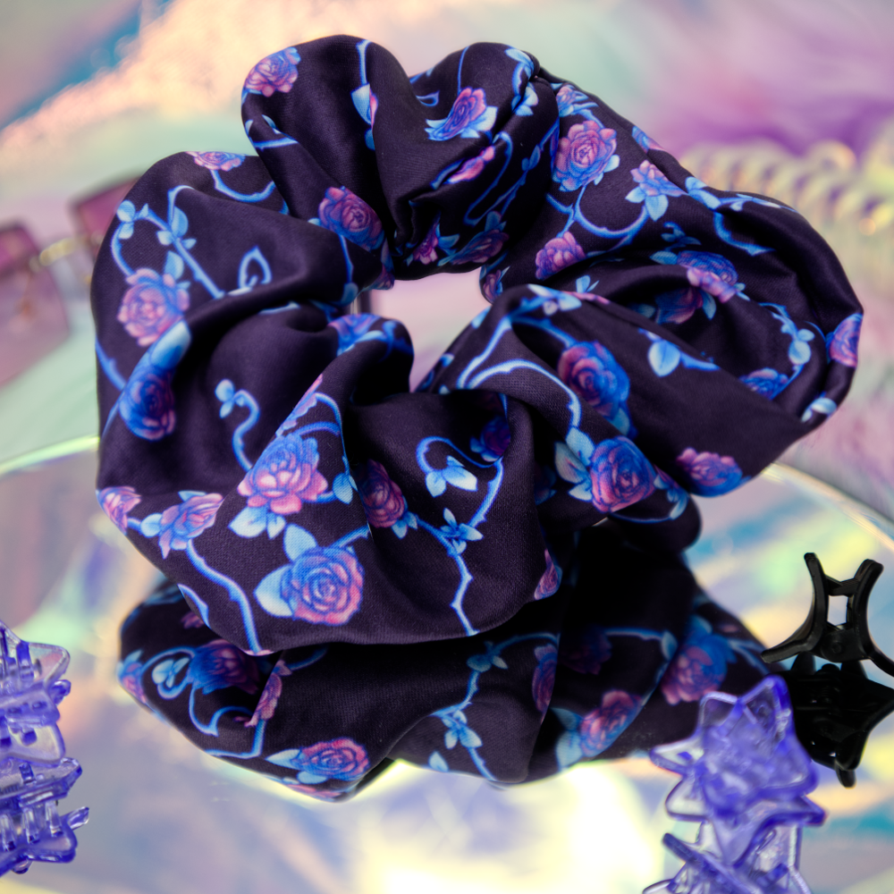Enchanted Thorns Satin Scrunchie-Accessories-GlitchBerry