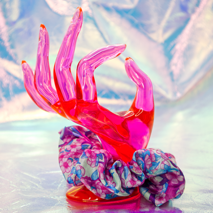 Cherry Blossom Satin Scrunchie-Accessories-GlitchBerry