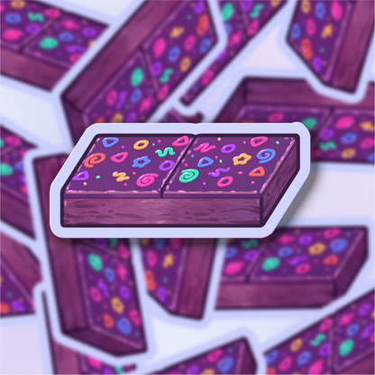 Confetti Brownie Vinyl Sticker-Stickers-GlitchBerry