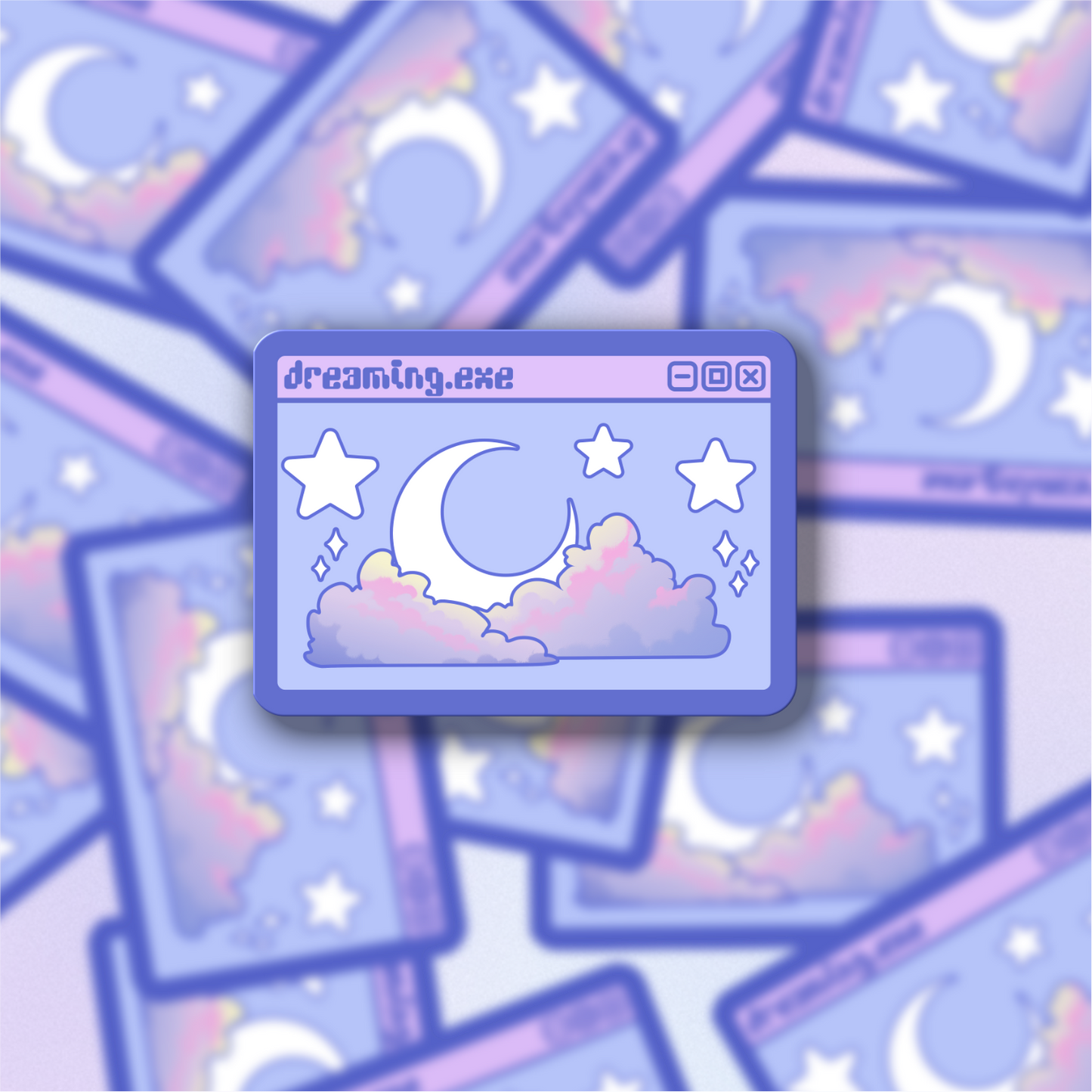 Dreaming.EXE Glow In The Dark Vinyl Sticker