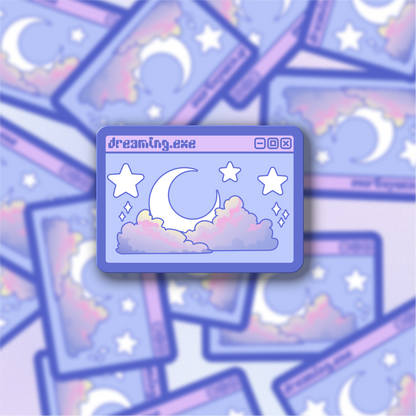 Dreaming.EXE Glow In The Dark Vinyl Sticker