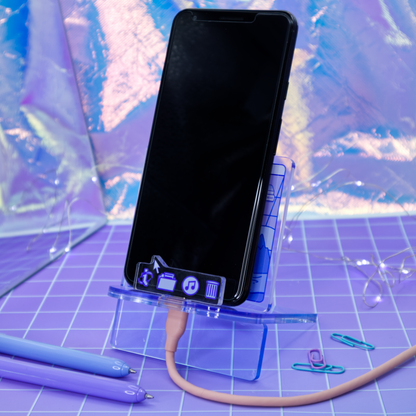 Vapor.OS Desktop Phone Holder Acrylic Standee