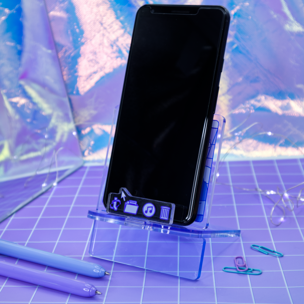 Vapor.OS Desktop Phone Holder Acrylic Standee
