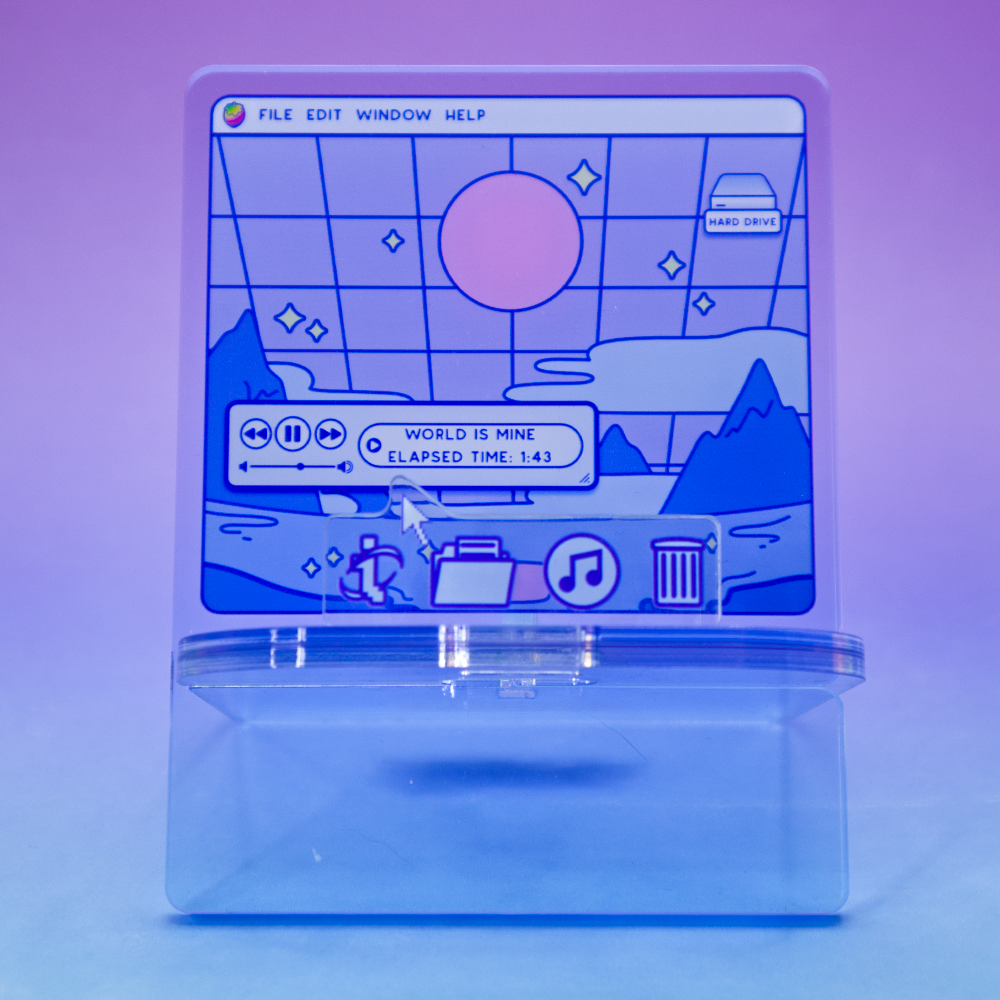Vapor.OS Desktop Phone Holder Acrylic Standee