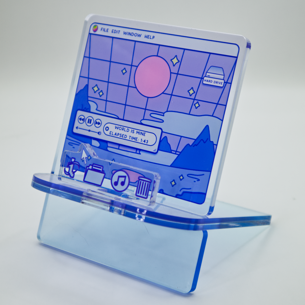 Vapor.OS Desktop Phone Holder Acrylic Standee