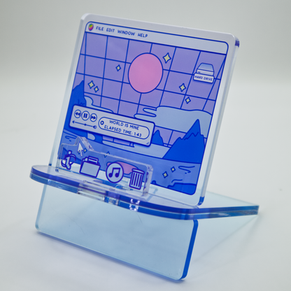 Vapor.OS Desktop Phone Holder Acrylic Standee