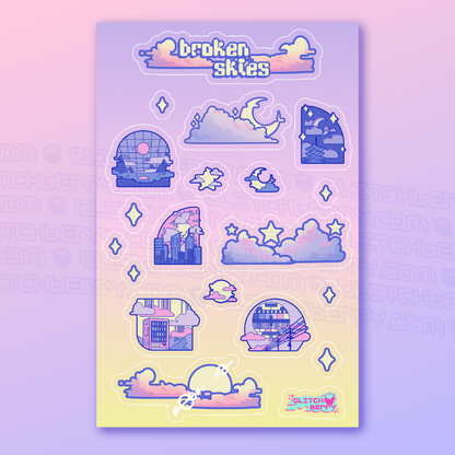 Broken Skies Sticker Sheet