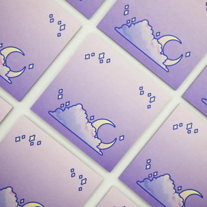 Cloudy Moon Sticky Note Pad