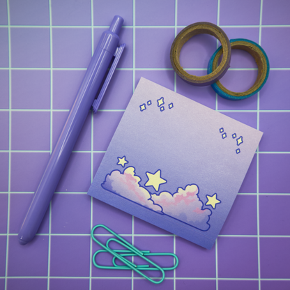 Cloudy Stars Sticky Note Pad