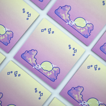 Cloudy Sun Sticky Note Pad