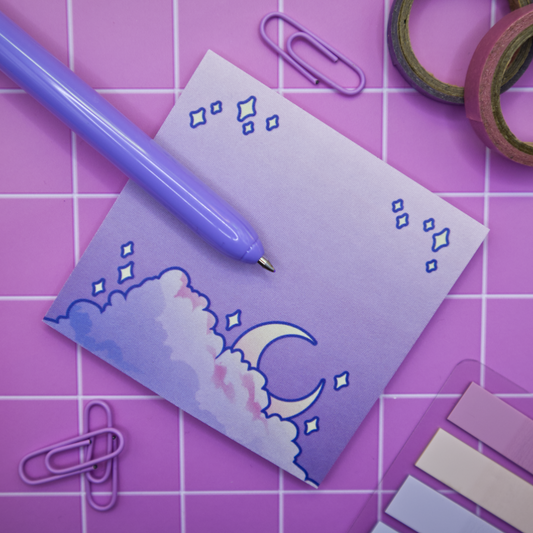 Cloudy Moon Sticky Note Pad