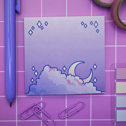 Cloudy Moon Sticky Note Pad