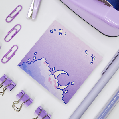 Cloudy Moon Sticky Note Pad