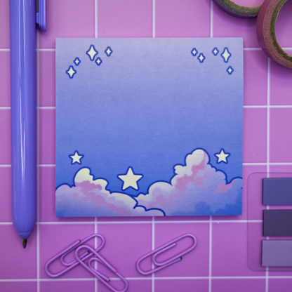 Cloudy Stars Sticky Note Pad