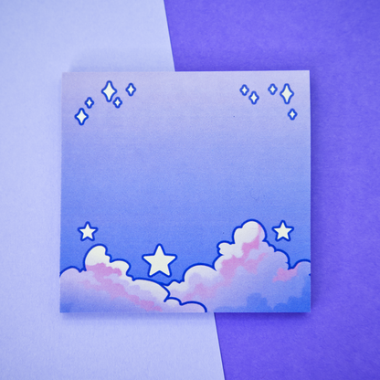 Cloudy Stars Sticky Note Pad