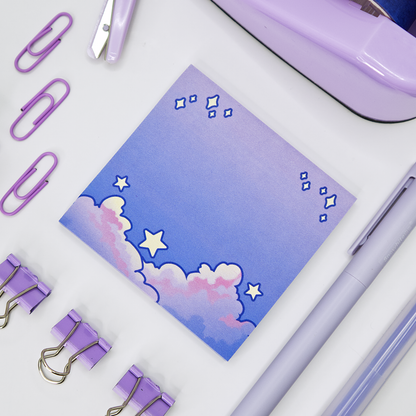 Cloudy Stars Sticky Note Pad