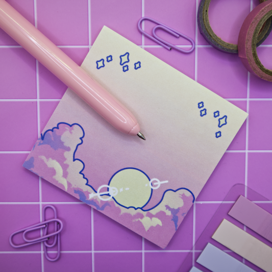 Cloudy Sun Sticky Note Pad