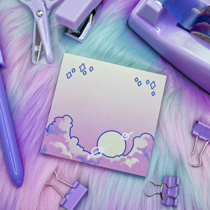 Cloudy Sun Sticky Note Pad