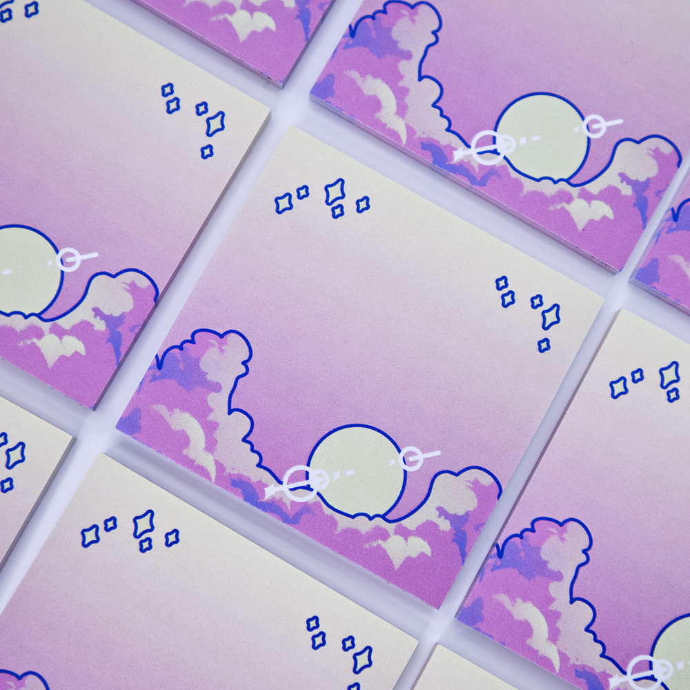 Cloudy Sun Sticky Note Pad